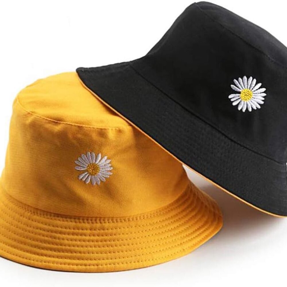 Sun Hat for Women Bucket Hat Cotton Reversible Summer Travel Beach Fishing Cap